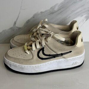 Nike Womens Air Force 1 Sage Low Cut Sneakers Shoes Lilac Cream Size 7